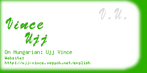 vince ujj business card